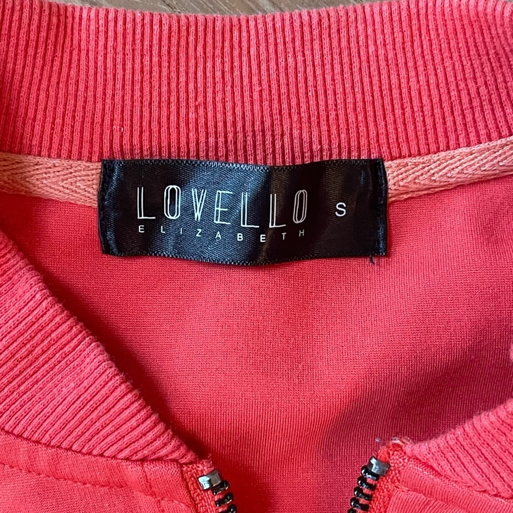 Lovello Elizabeth Coral Zip Front Jumpsuit Jogger Stretch One Piece Small - Picture 3 of 15